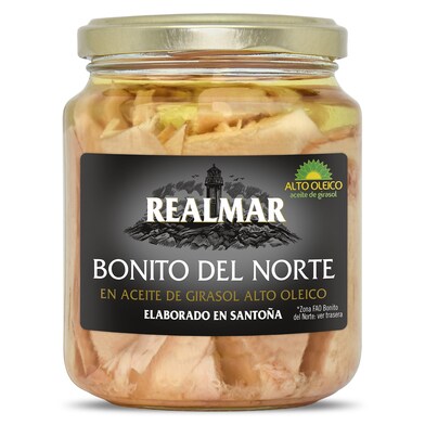 Bonito del Norte en aceite de girasol alto oleico Realmar frasco 228 g-0 Bonito del Norte en aceite de girasol alto oleico Realmar frasco 228 g-0