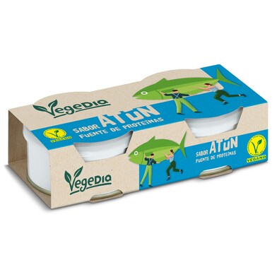Preparado vegano sabor atún Vegedia lata 2 x 80 g-0 Preparado vegano sabor atún Vegedia lata 2 x 80 g-0