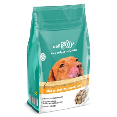 Alimento para perros con pollo y buey Deliperro de Dia bolsa 3 Kg-0 Alimento para perros con pollo y buey Deliperro de Dia bolsa 3 Kg-0