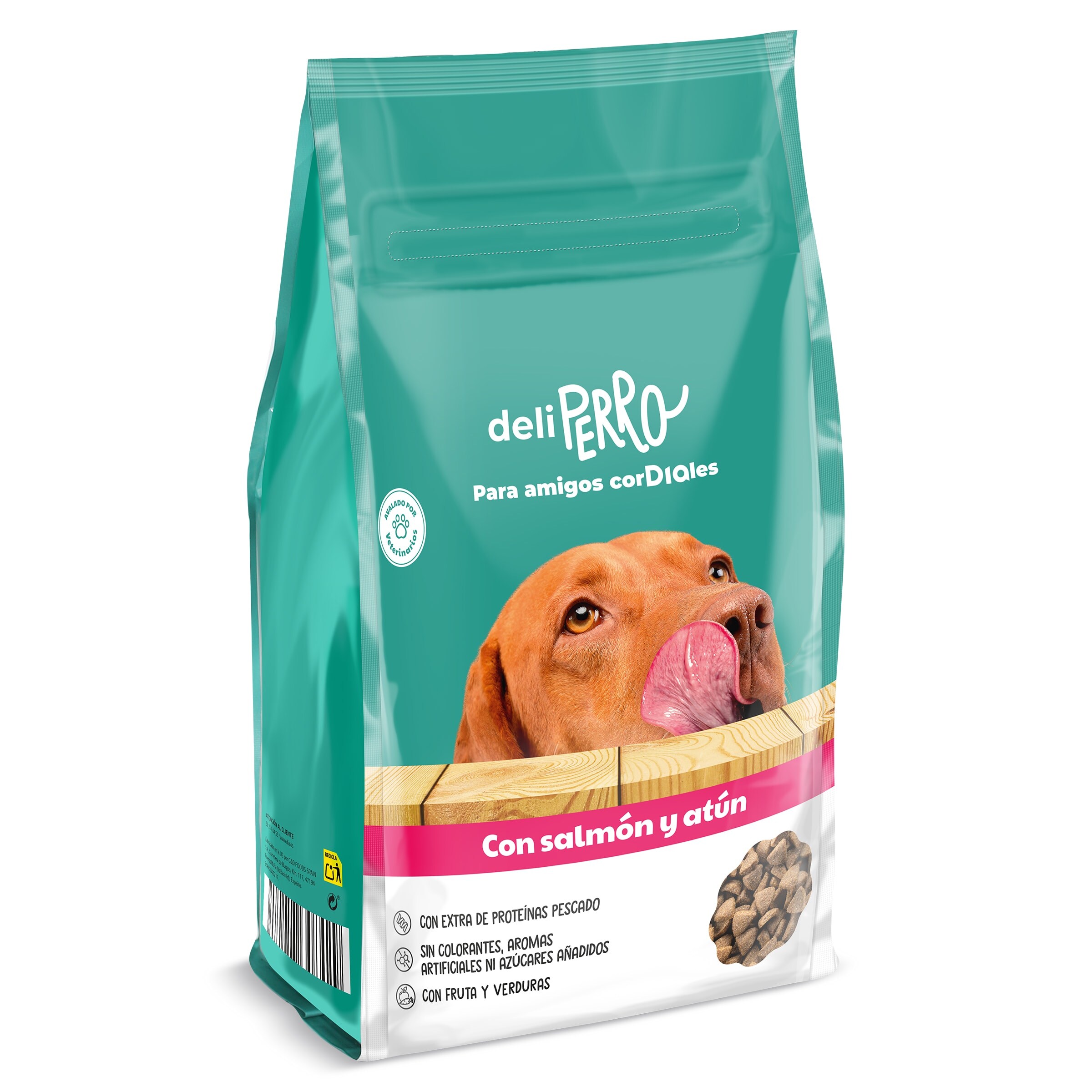 Alimento para perros con salmón y atún Deliperro de Dia bolsa 3 Kg