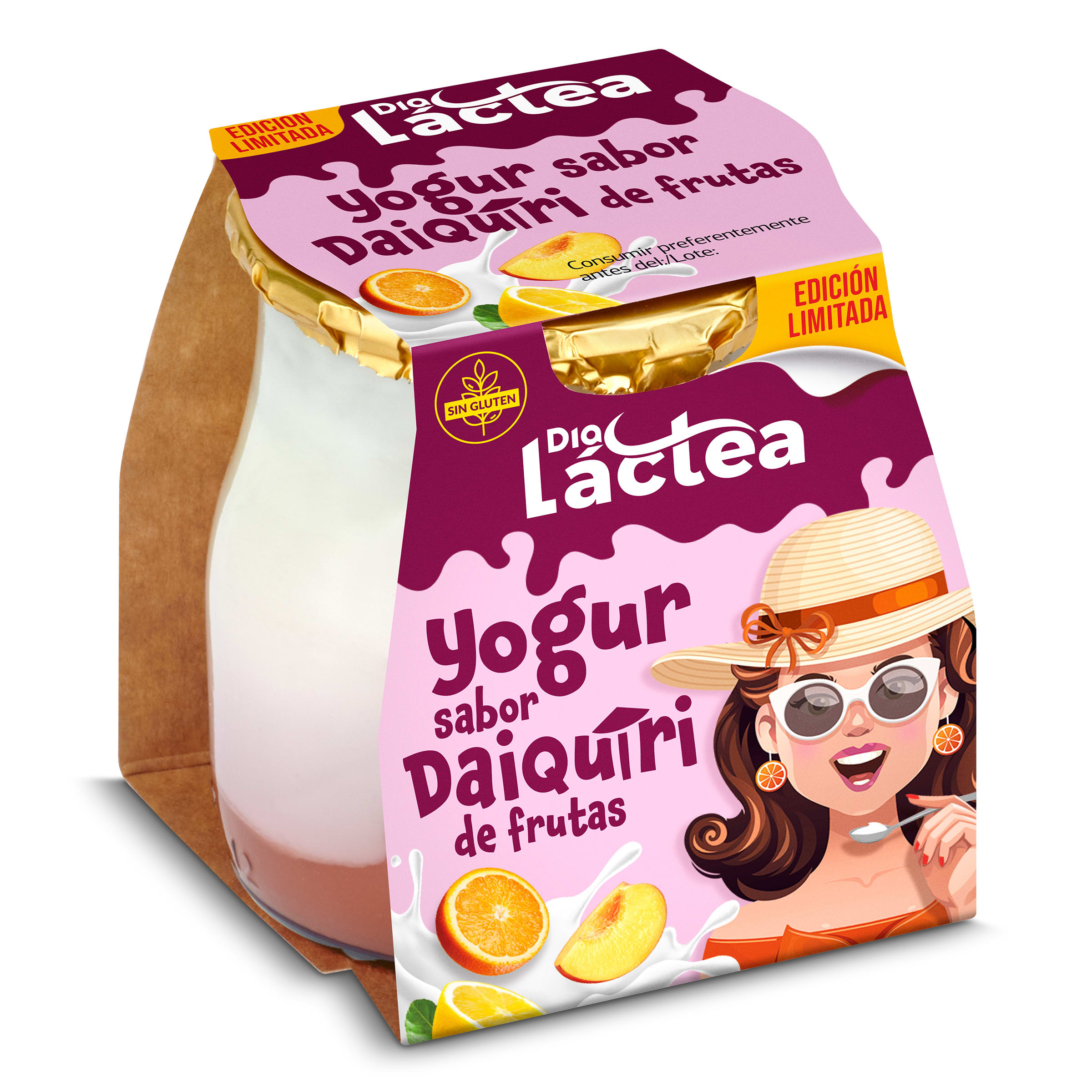 Yogur cremoso sabor daiquiri de frutas Dia Láctea vaso 125 g