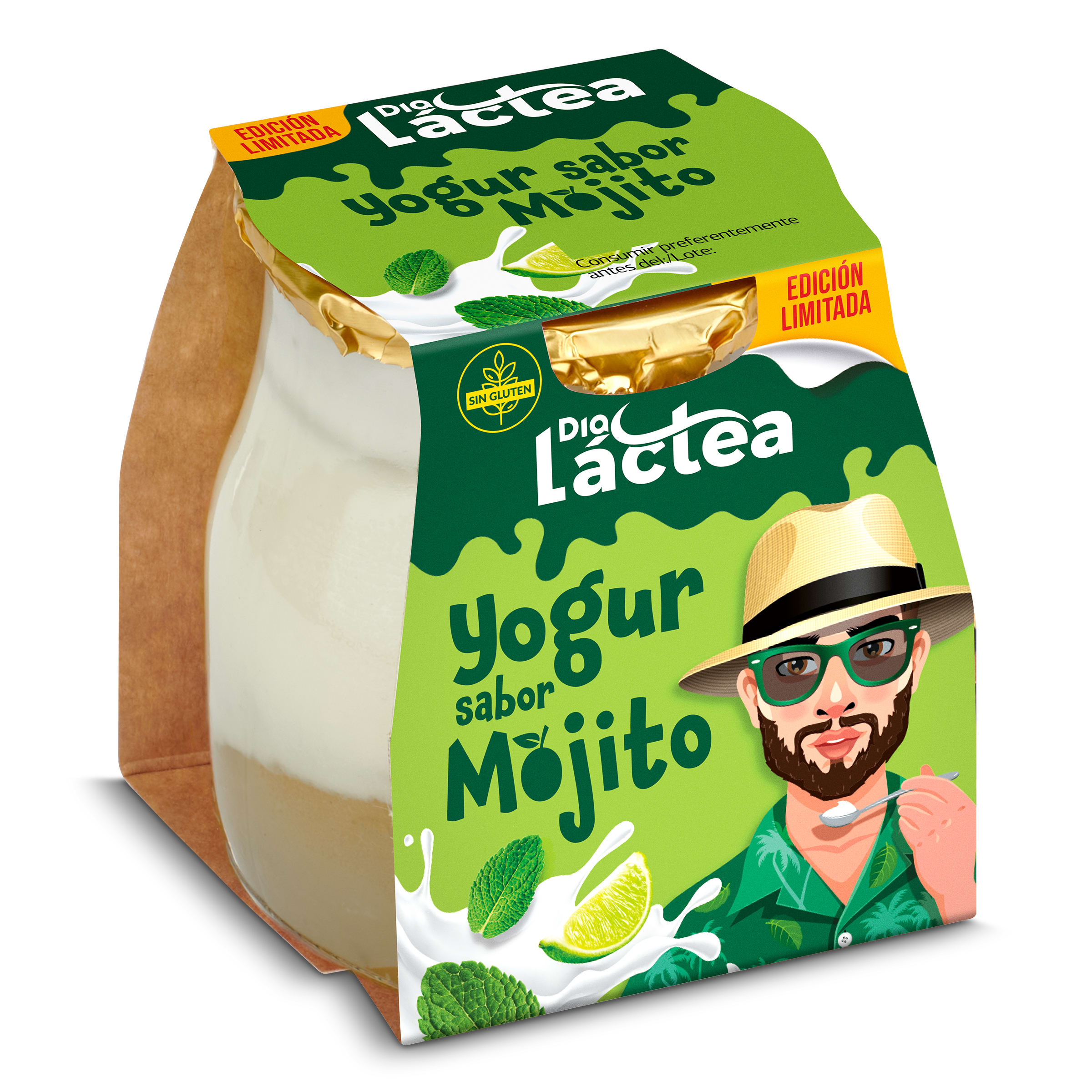 Yogur cremoso sabor mojito Dia Láctea vaso 125 g