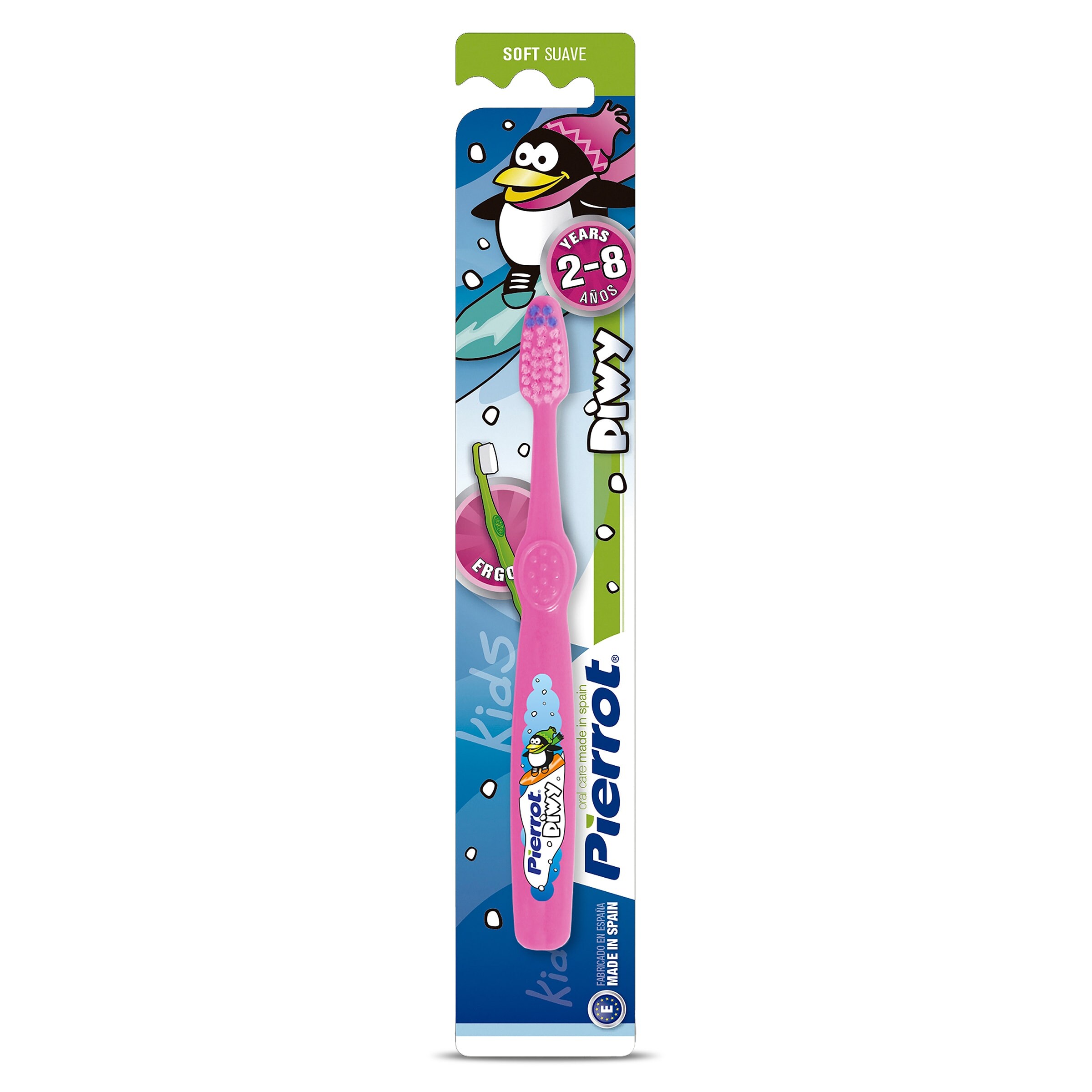 Cepillo dental infantil 2 - 8 años Pierrot blister 1 unidad