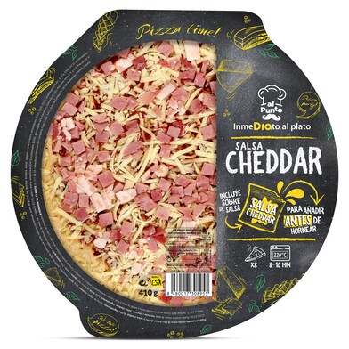 Pizza con salsa cheddar Al Punto Dia bandeja 410 g-0 Pizza con salsa cheddar Al Punto Dia bandeja 410 g-0