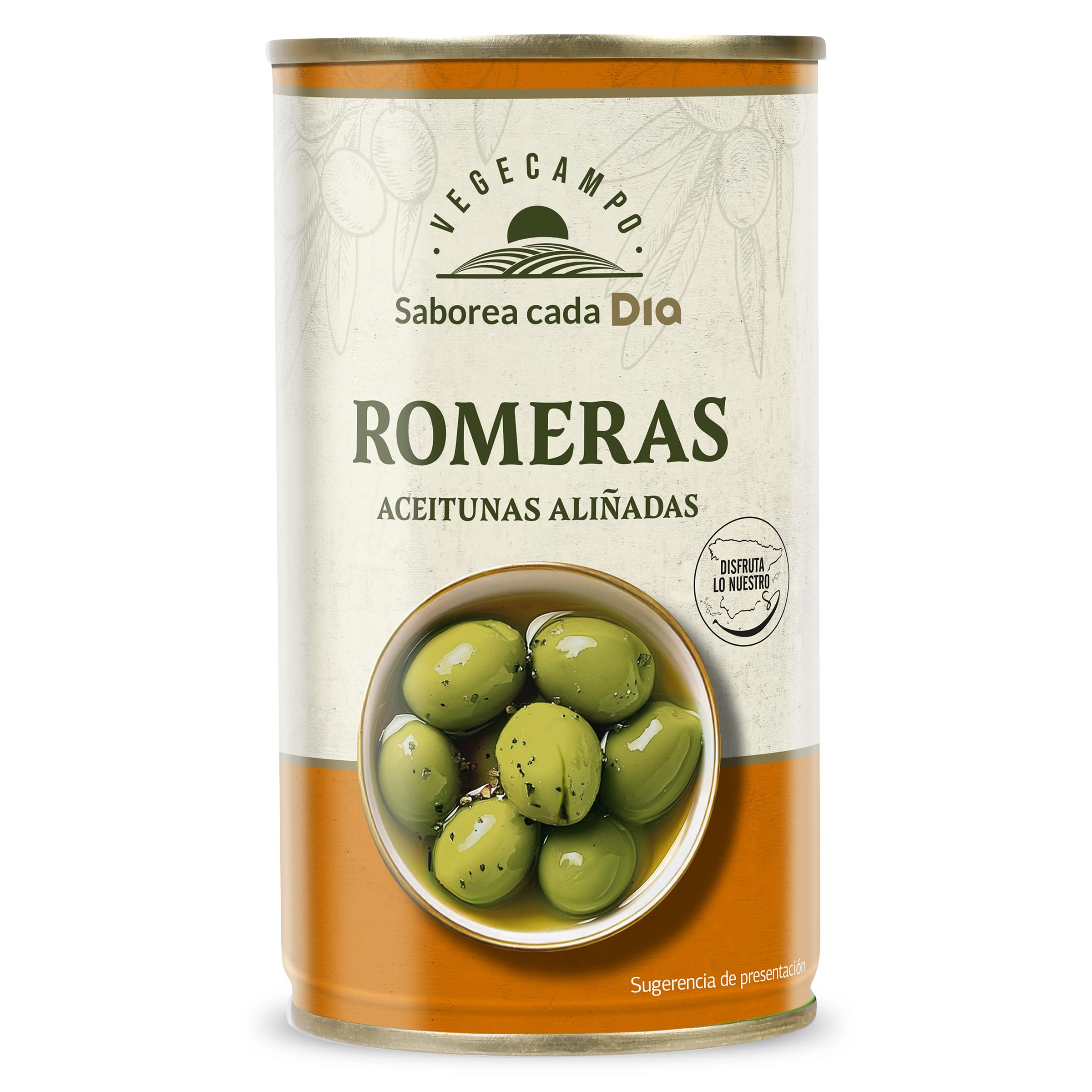 Aceitunas con hueso romeras Vegecampo de Dia lata 185 g