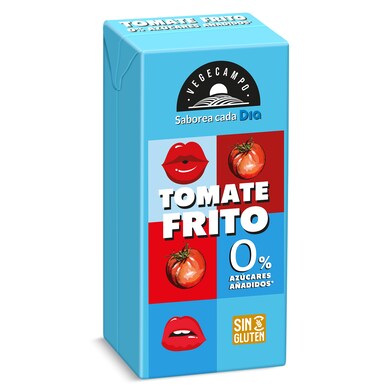 Tomate frito 0% azúcares añadidos Vegecampo de Dia brik 390 g-0 Tomate frito 0% azúcares añadidos Vegecampo de Dia brik 390 g-0