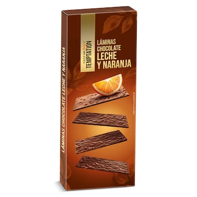 Láminas de chocolate con leche y naranja Temptation de Dia caja 100 g-0