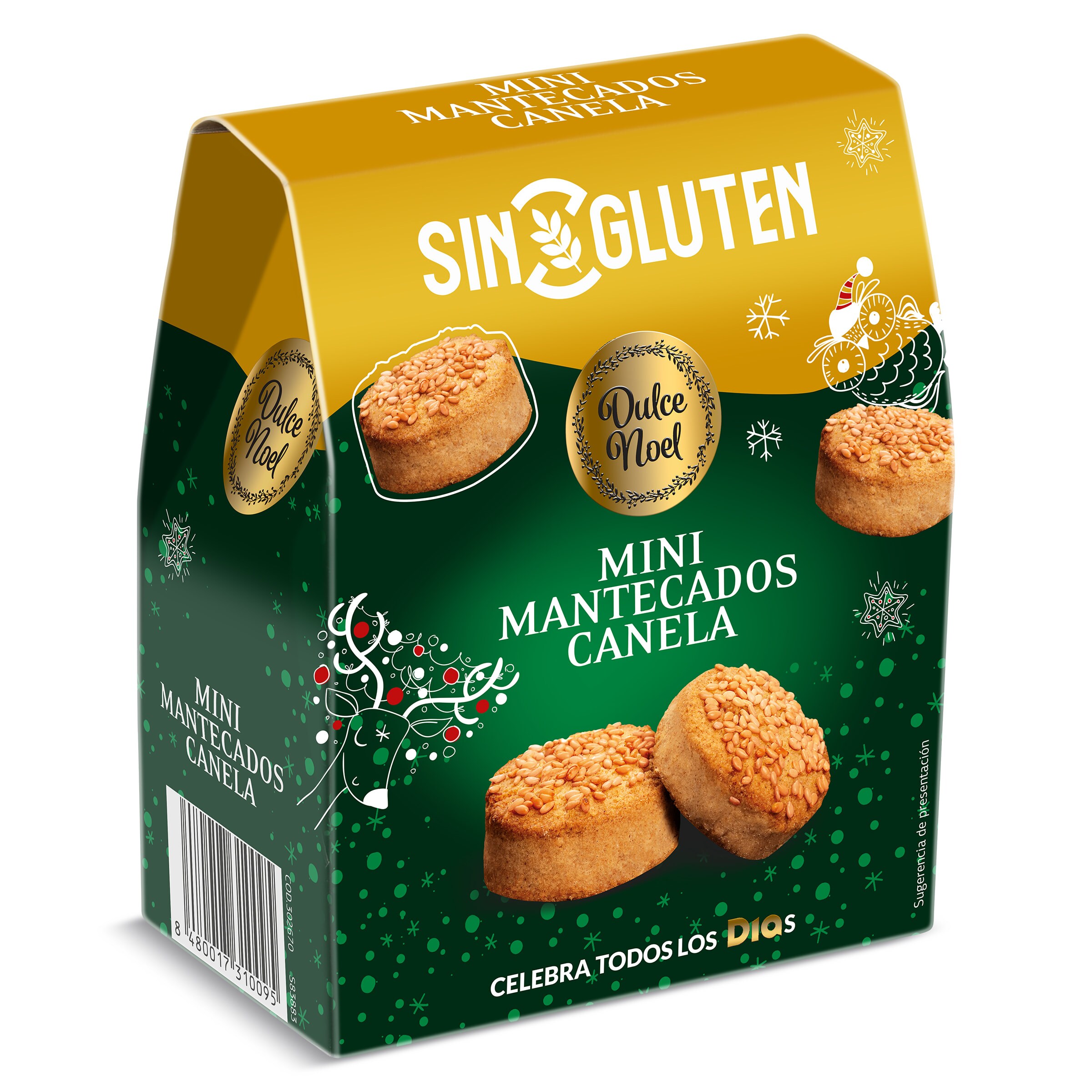 Mantecados de canela sin gluten Dulce Noel Dia caja 180 g