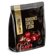 Bombones rellenos de cereza y licor Temptation de Dia bolsa 150 g