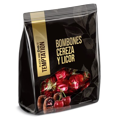 Bombones rellenos de cereza y licor Temptation de Dia bolsa 150 g-0 Bombones rellenos de cereza y licor Temptation de Dia bolsa 150 g-0