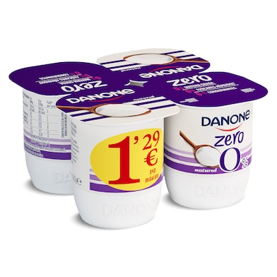 Yogur natural desnatado zero Danone pack 4 x 120 g-0
