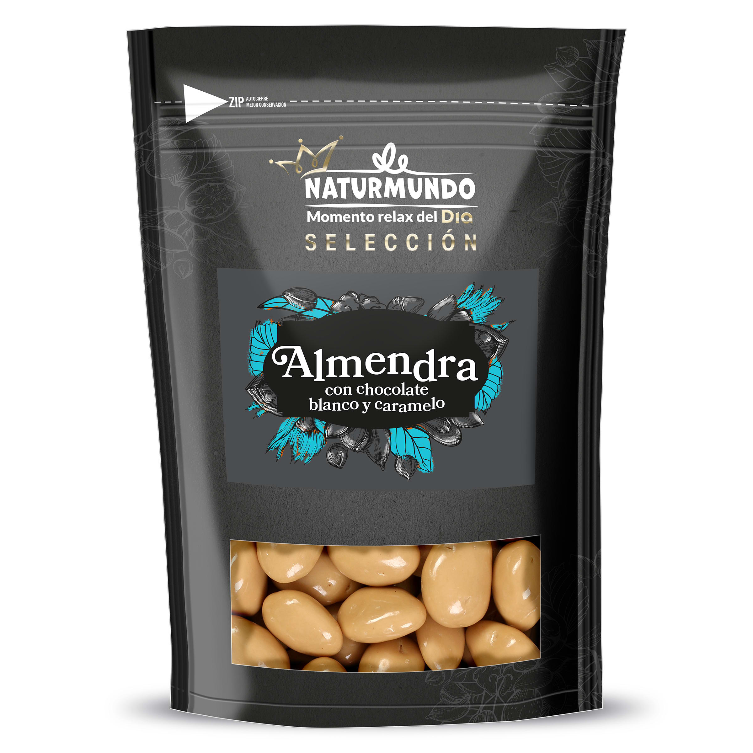 Almendra con chocolate blanco y caramelo Naturmundo de Dia bolsa 150 g