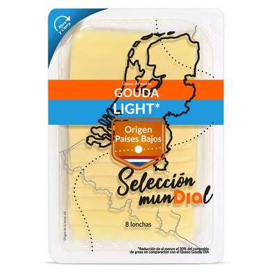 Queso gouda light Selección Mundial de Dia sobre 160 g-0 Queso gouda light Selección Mundial de Dia sobre 160 g-0