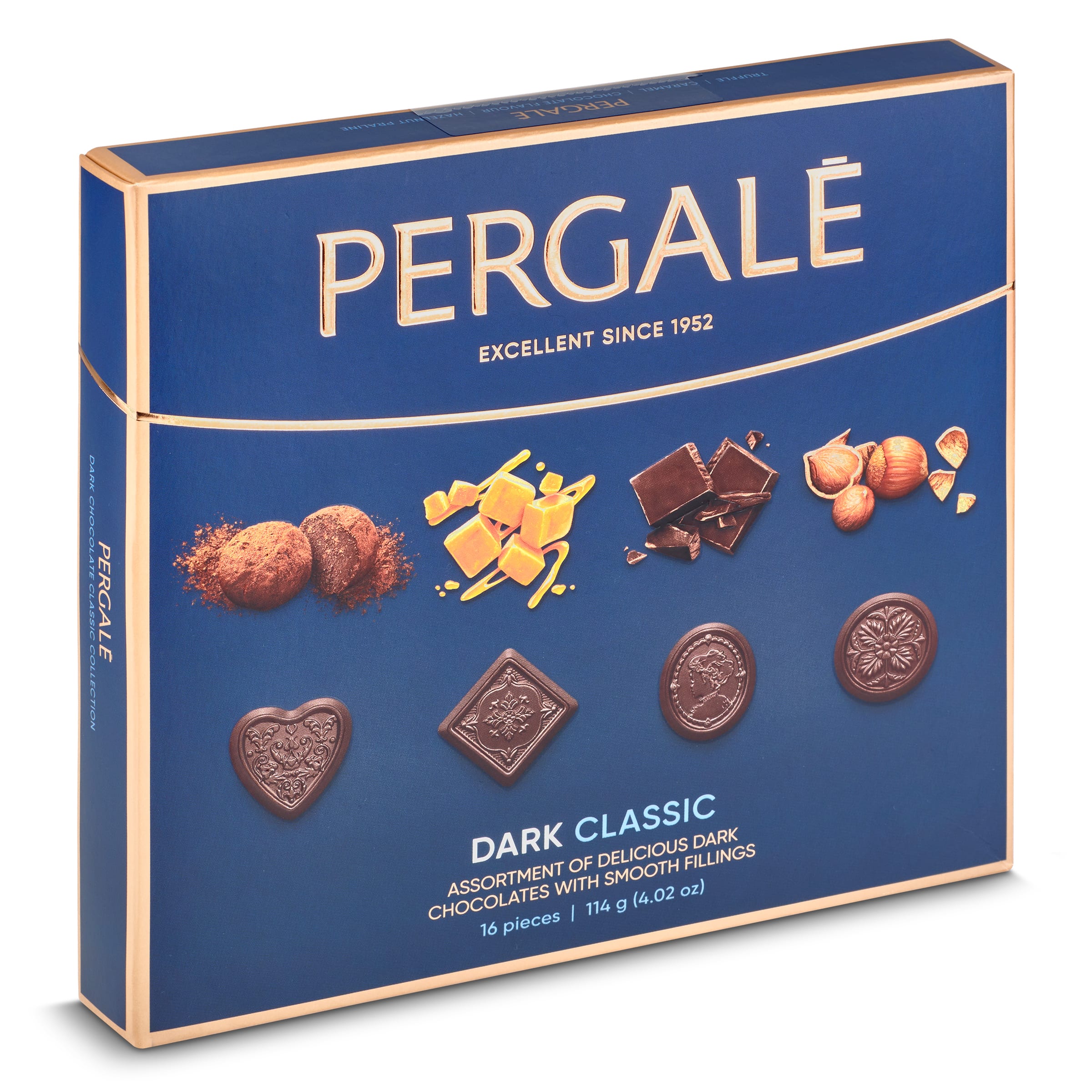 Surtido clásico chocolate negro Pergale caja 114 g