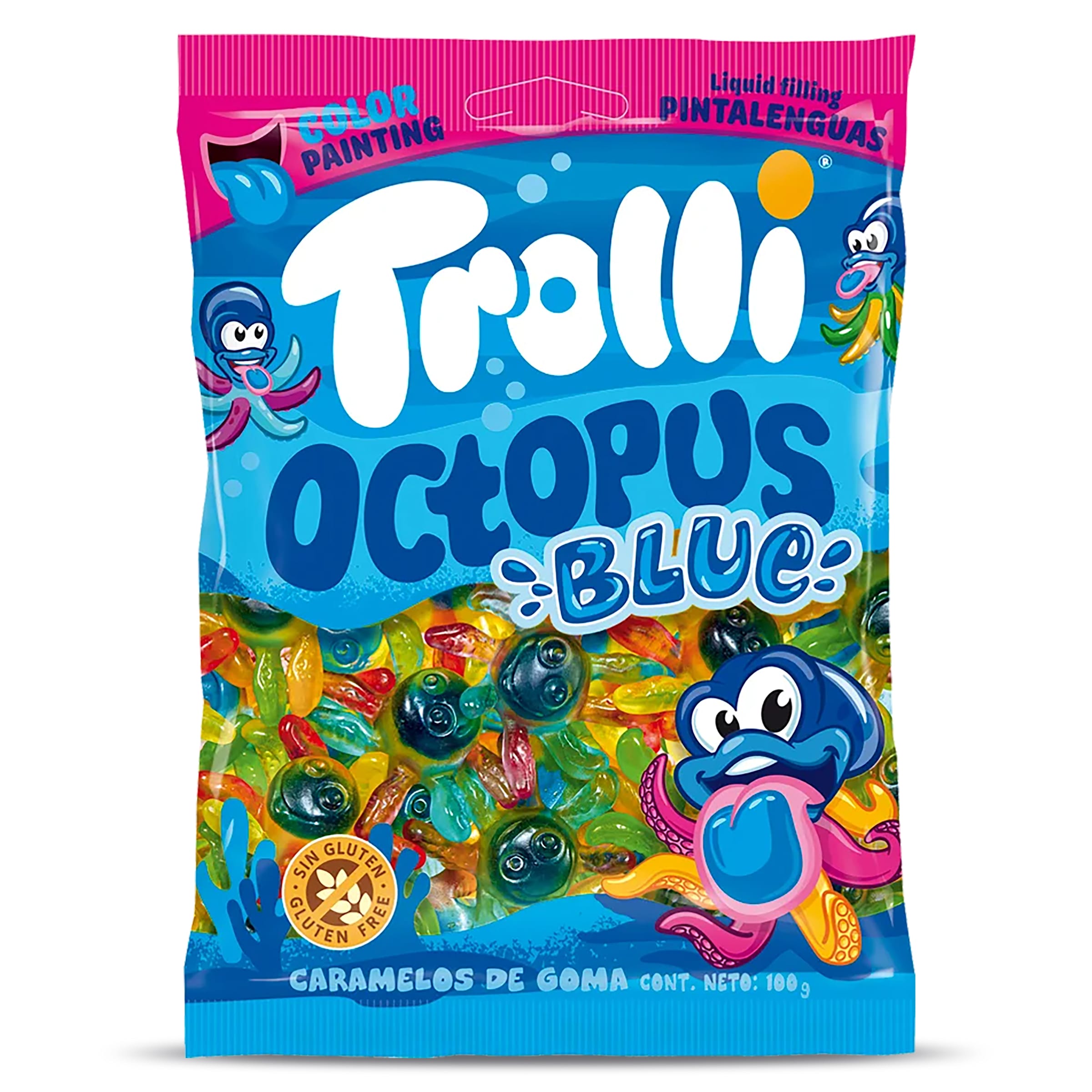 Golosinas octopus blue Trolli bolsa 100 g