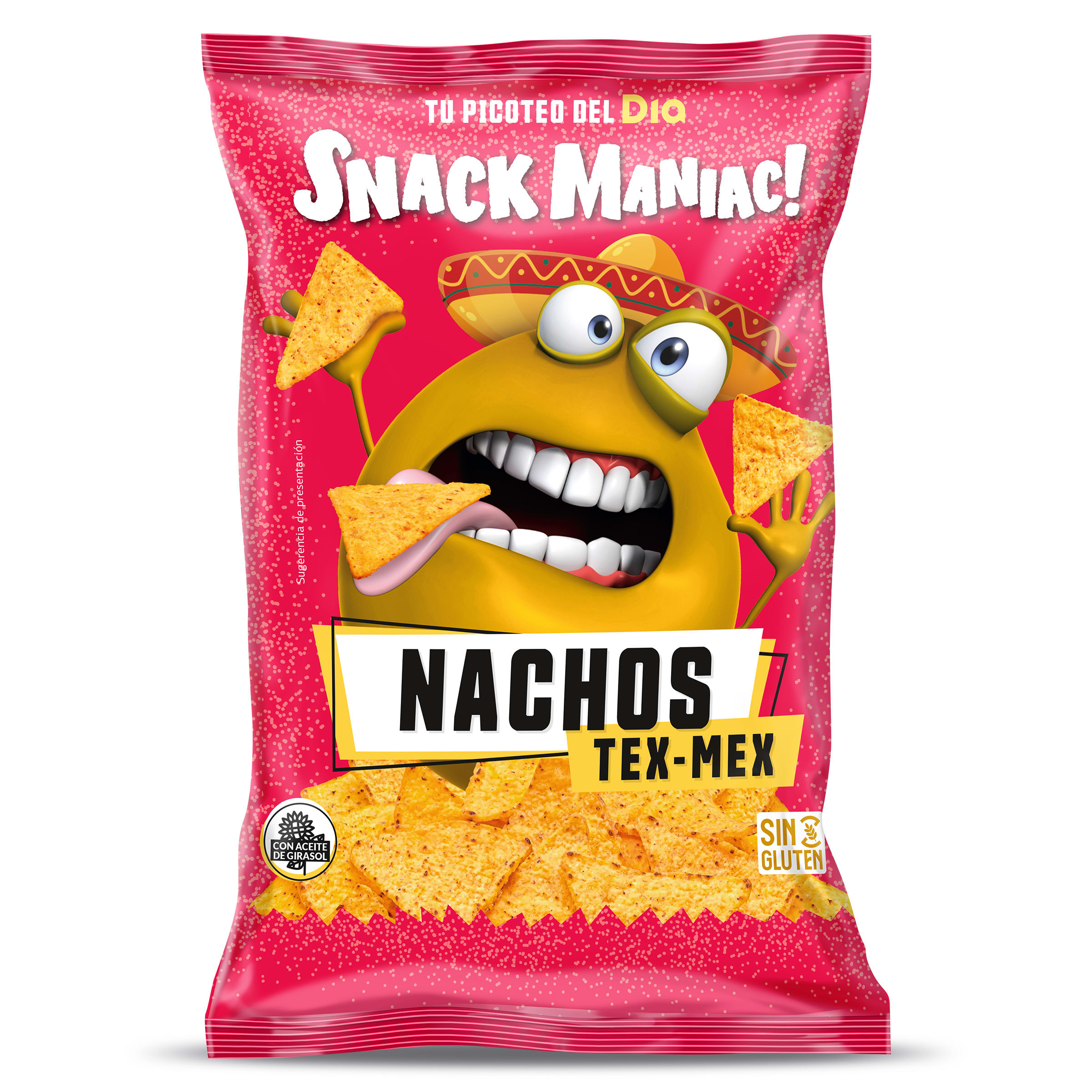 Nachos sabor a queso tex-mex Snack Maniac de Dia bolsa 50 g