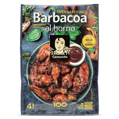 Sazonador barbacoa al horno con bolsa Carmencita sobre 57 g-0 Sazonador barbacoa al horno con bolsa Carmencita sobre 57 g-0