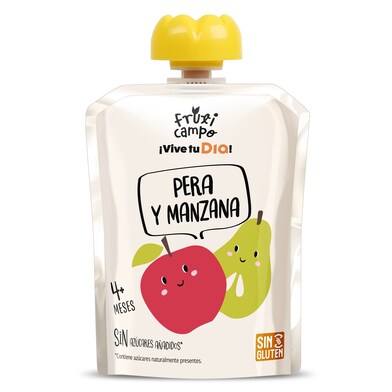 Alimento infantil con puré de pera y manzana Fruticampo de Dia bolsa 90 g-0 Alimento infantil con puré de pera y manzana Fruticampo de Dia bolsa 90 g-0