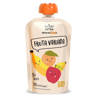 Alimento infantil con puré de fruta variada Dia Fruticampo bolsa 100 g-0 Alimento infantil con puré de fruta variada Dia Fruticampo bolsa 100 g-0