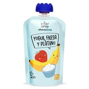 Alimento infantil lácteo con puré de fresa y plátano Fruticampo de Dia bolsa 100 g