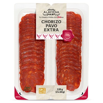 Chorizo de pavo extra Dia Nuestra Alacena 2 x 60 g-0 Chorizo de pavo extra Dia Nuestra Alacena 2 x 60 g-0