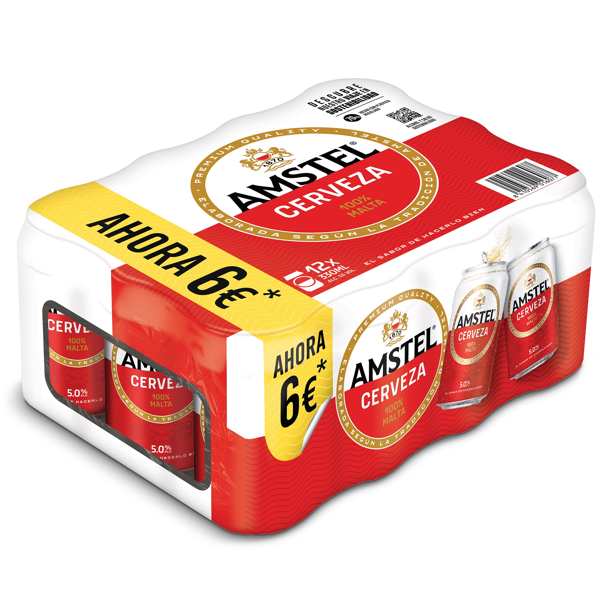 Cerveza Amstel pack 12 x 33 cl