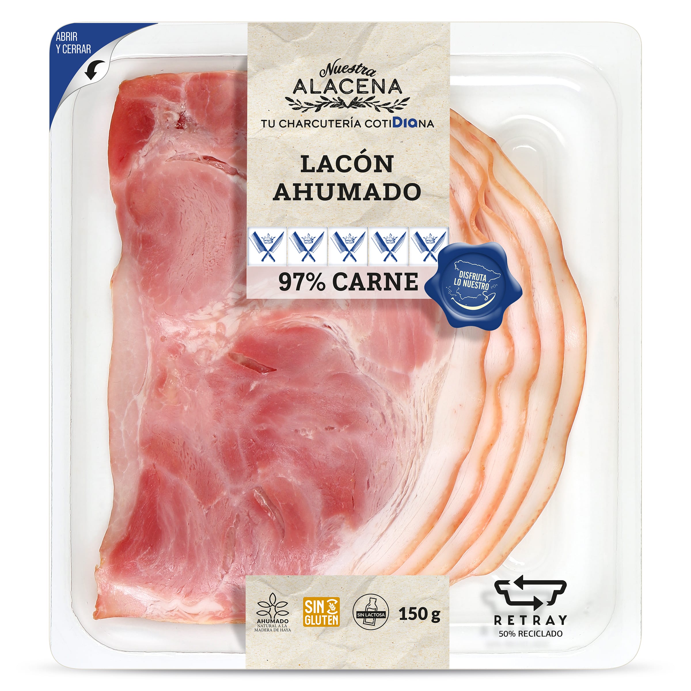 Lacón ahumado Nuestra Alacena de Dia sobre 150 g