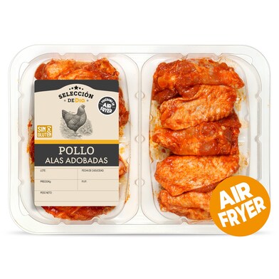 Alas adobadas de pollo Selección de Dia bandeja 450 g aprox.-0 Alas adobadas de pollo Selección de Dia bandeja 450 g aprox.-0