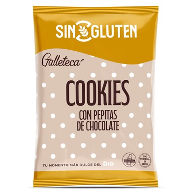 Galletas con pepitas de chocolate sin gluten Galleteca de Dia bolsa 100 g-0 Galletas con pepitas de chocolate sin gluten Galleteca de Dia bolsa 100 g-0