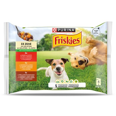 Alimento para perros completo mix Friskies bolsa 4 x 85 g-0 Alimento para perros completo mix Friskies bolsa 4 x 85 g-0
