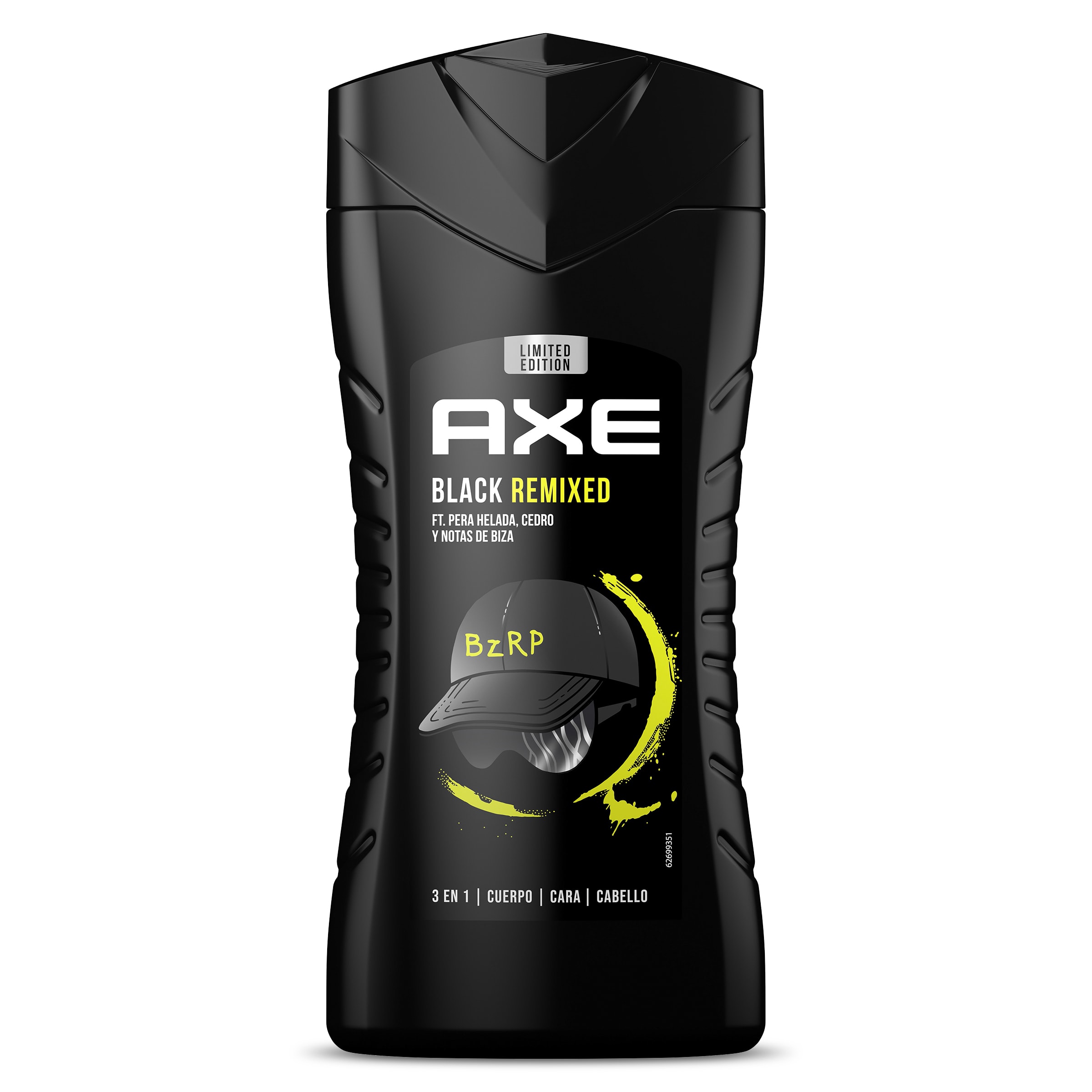 Gel de ducha Black Remixed BZRP Axe botella 250 ml