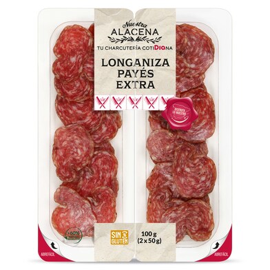 Longaniza payés extra Dia Nuestra Alacena 2 x 50 g-0 Longaniza payés extra Dia Nuestra Alacena 2 x 50 g-0