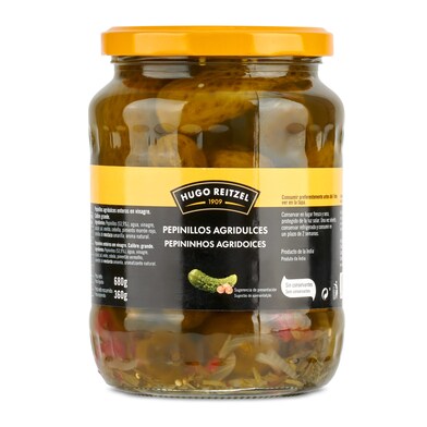 Pepinillos agridulces Hugo reitzel frasco 360 g-0 Pepinillos agridulces Hugo reitzel frasco 360 g-0