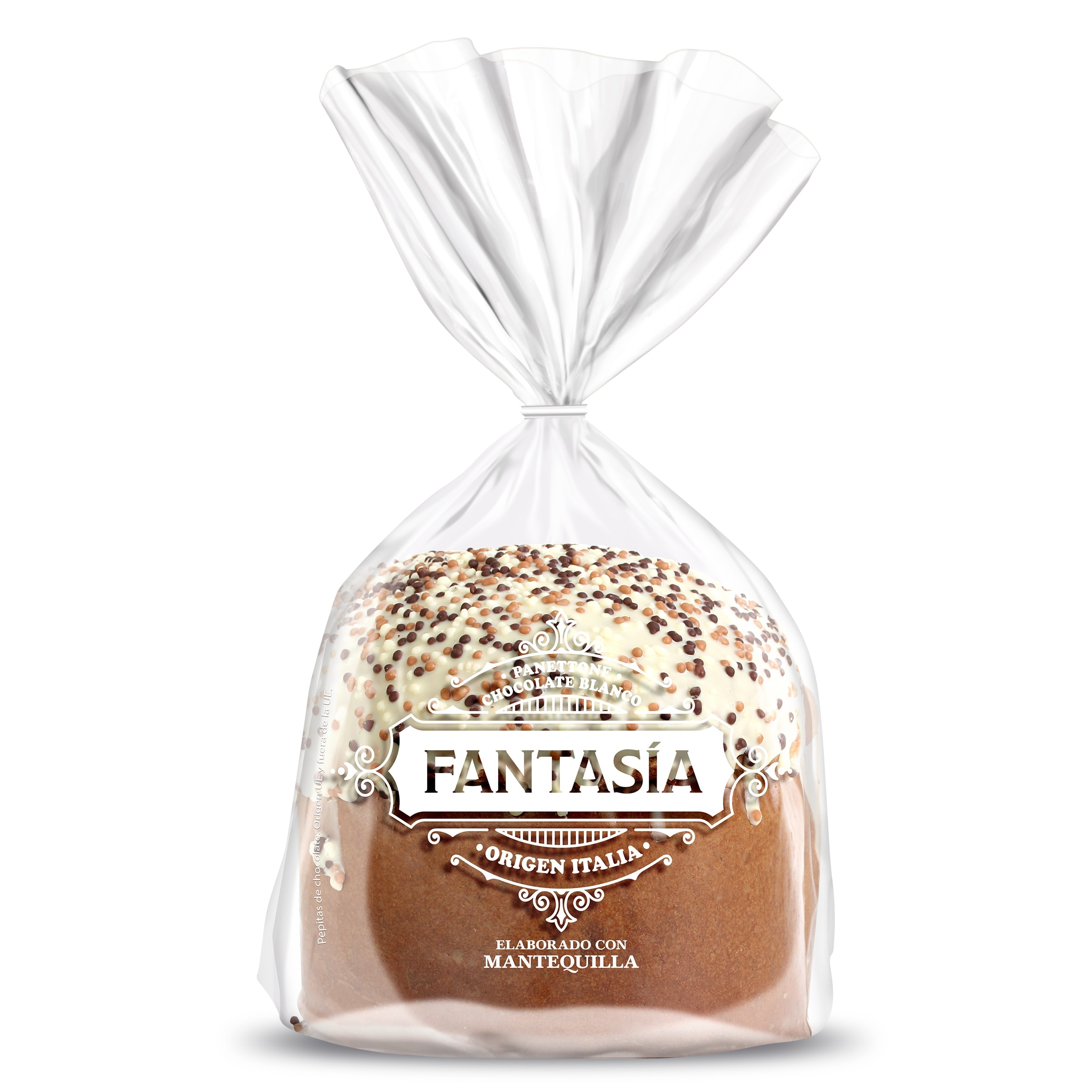 Panettone relleno con cobertura de chocolate blanco El Molino de Dia bolsa 750 g