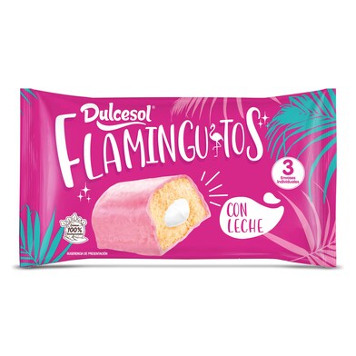 Flaminguitos rosas rellenos de crema con leche Dulcesol bolsa 150 g-0 Flaminguitos rosas rellenos de crema con leche Dulcesol bolsa 150 g-0