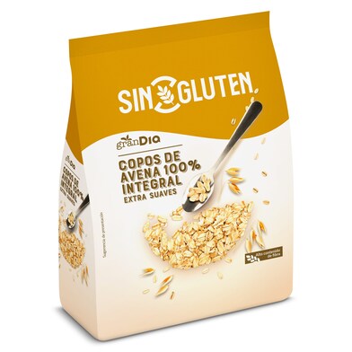 Copos de avena 100% integral sin gluten Gran Dia bolsa 500 g-0 Copos de avena 100% integral sin gluten Gran Dia bolsa 500 g-0