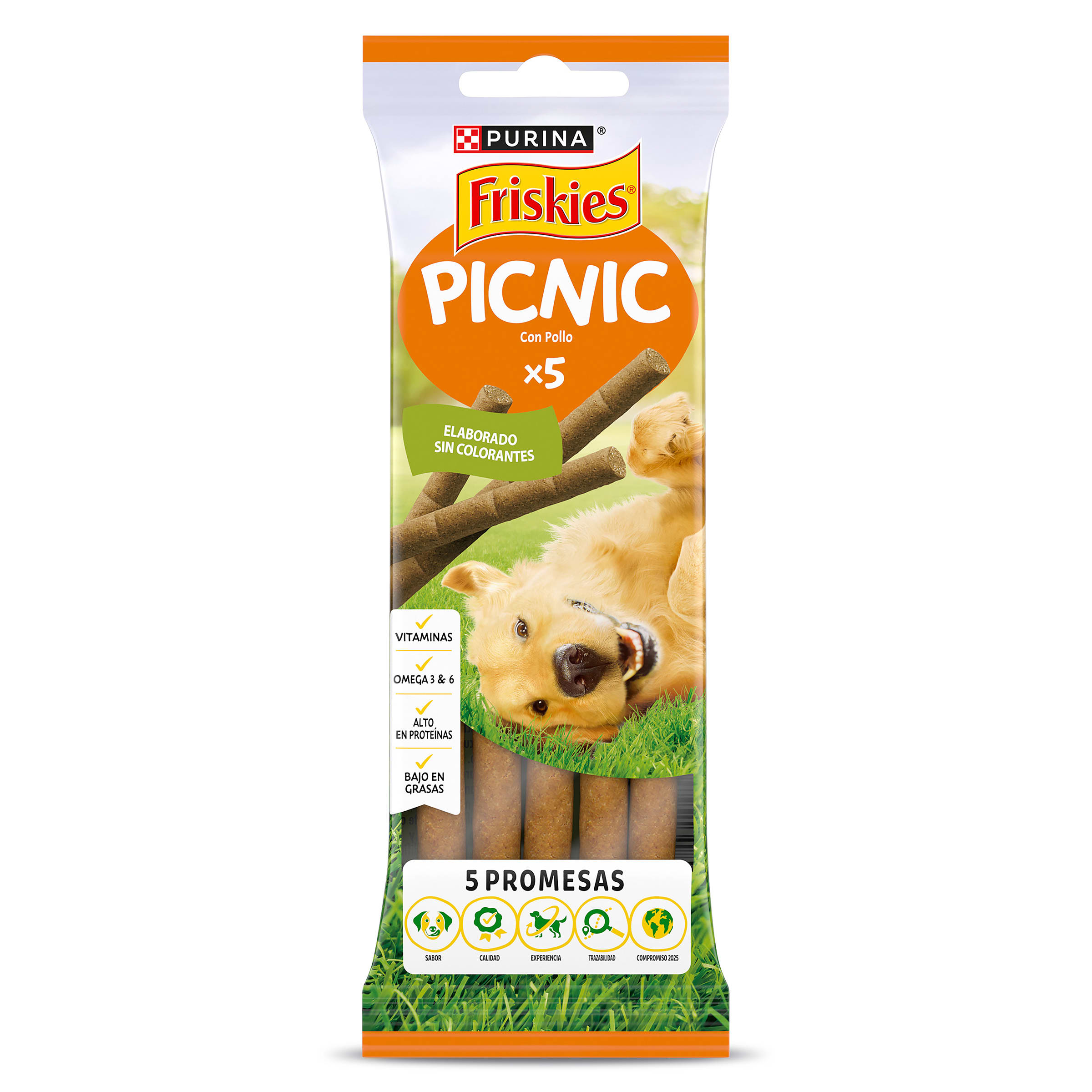 Snack para perros picnic con pollo Friskies bolsa 42 g