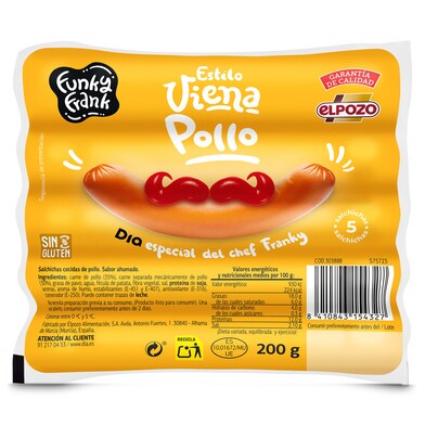 Salchichas viena de pollo Dia Funky Frank 200 g-0 Salchichas viena de pollo Dia Funky Frank 200 g-0