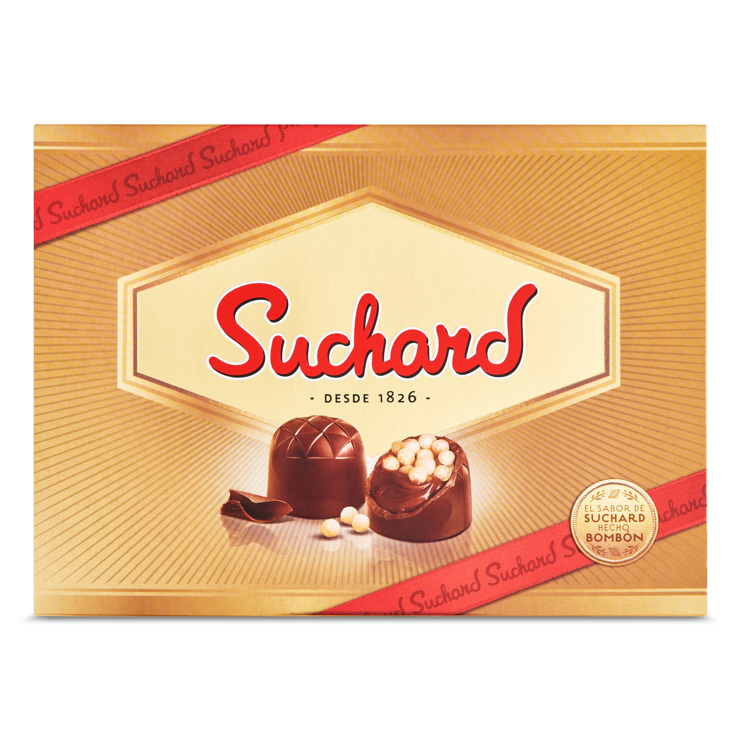 Bombones de chocolate con leche caja dorada Suchard caja 127 g