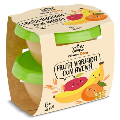 Puré de fruta variada con avena Fruticampo de Dia pack 2 x 130 g-0 Puré de fruta variada con avena Fruticampo de Dia pack 2 x 130 g-0
