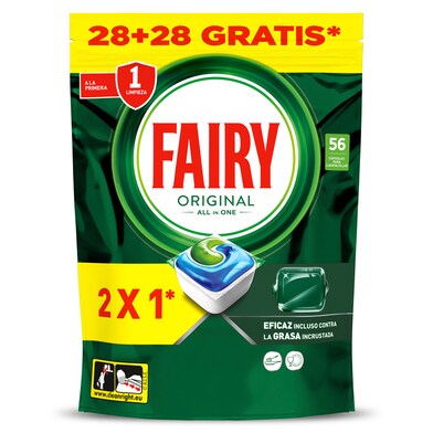 Lavavajillas máquina todo en uno Fairy bolsa 56 unidades-0 Lavavajillas máquina todo en uno Fairy bolsa 56 unidades-0
