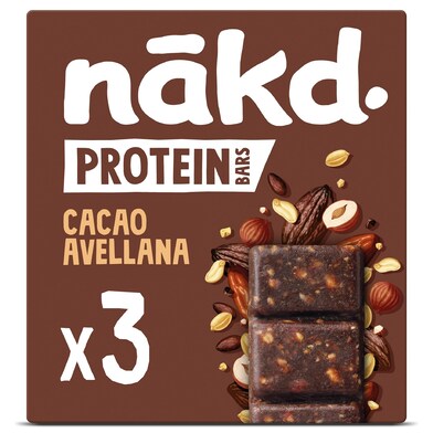 Barritas proteicas de cacao y avellana Nakd caja 135 g-0 Barritas proteicas de cacao y avellana Nakd caja 135 g-0