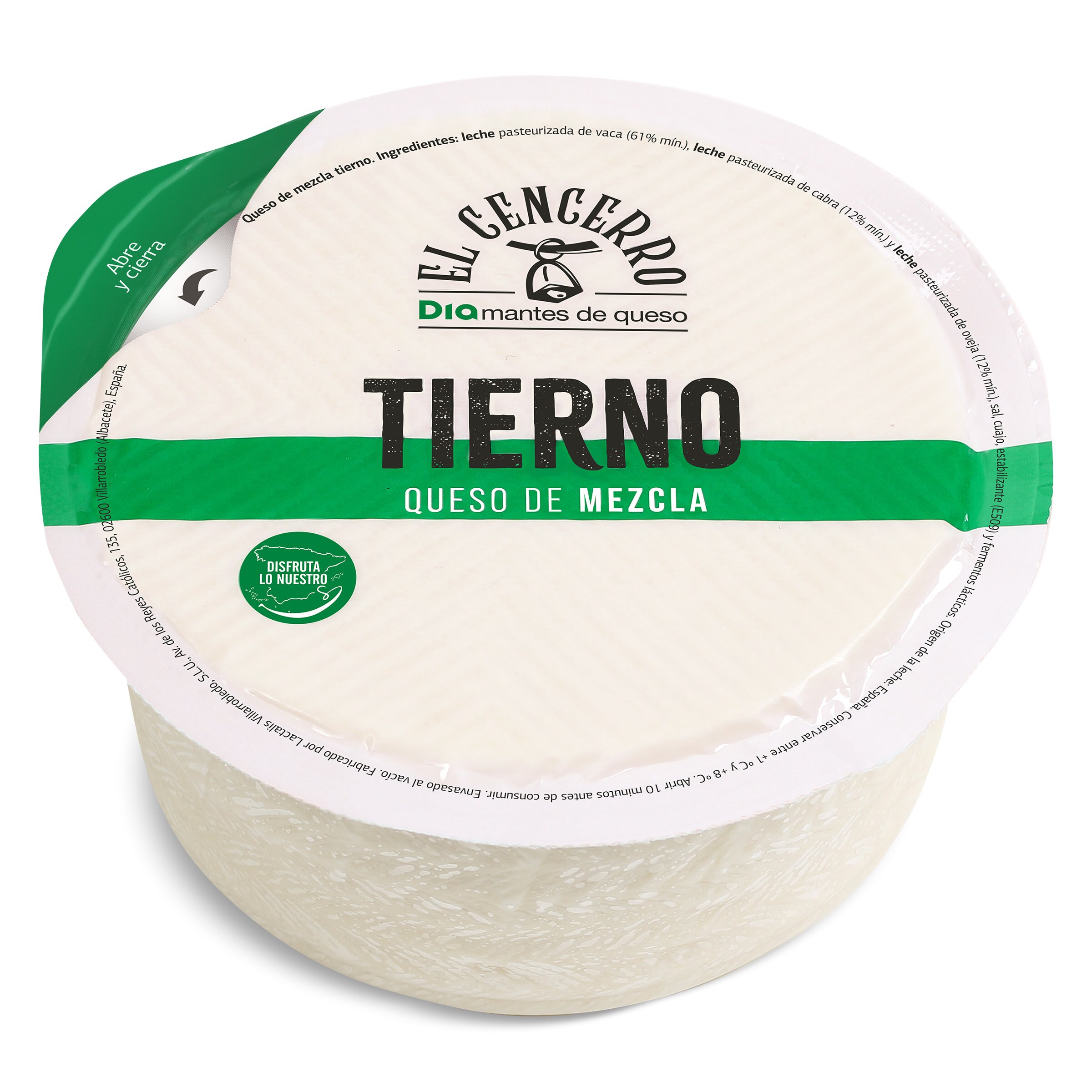 Queso tierno mezcla El Cencerro de Dia 1 Kg aprox.
