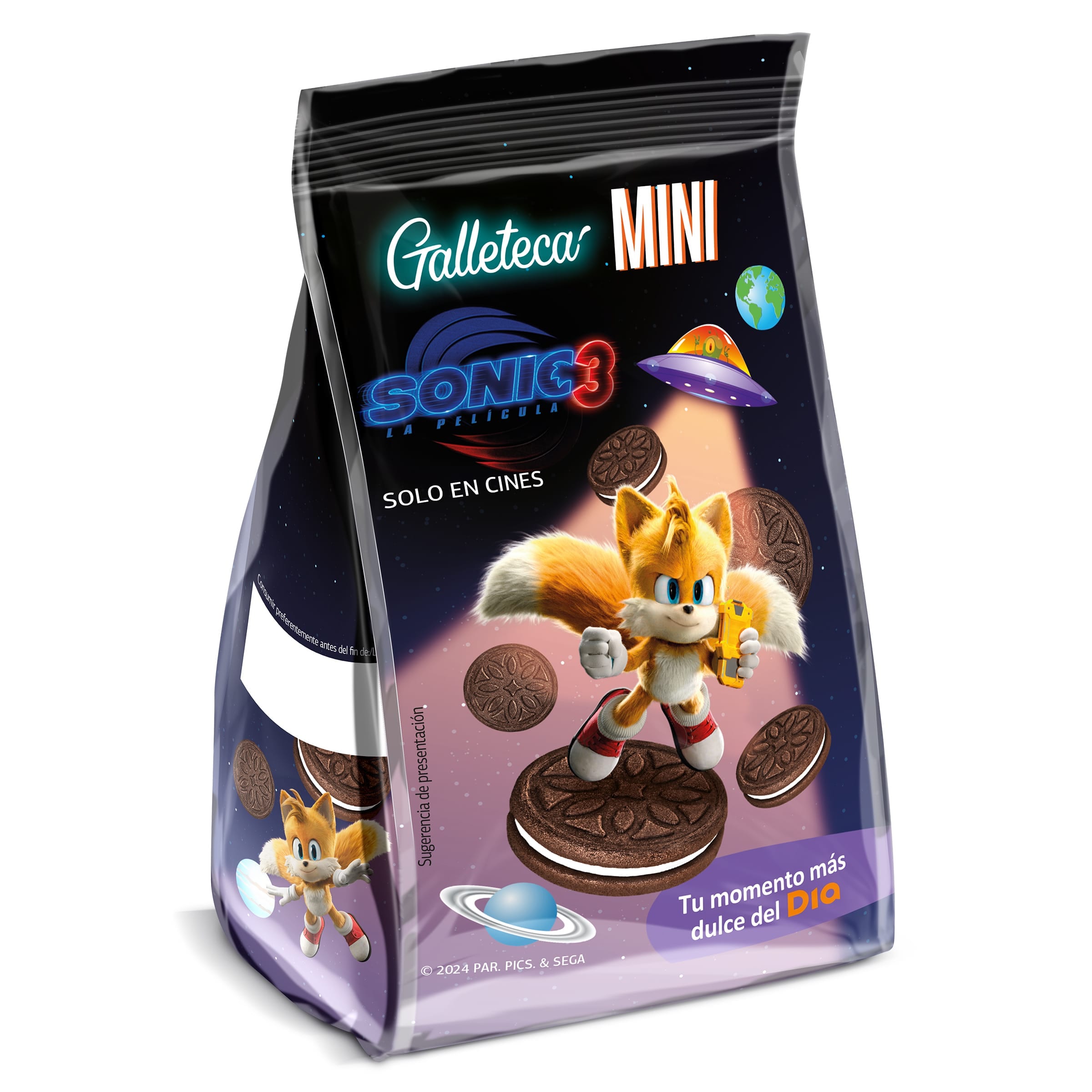 Mini galletas de cacao rellenas de crema Sonic Galleteca de Dia bolsa 100 g