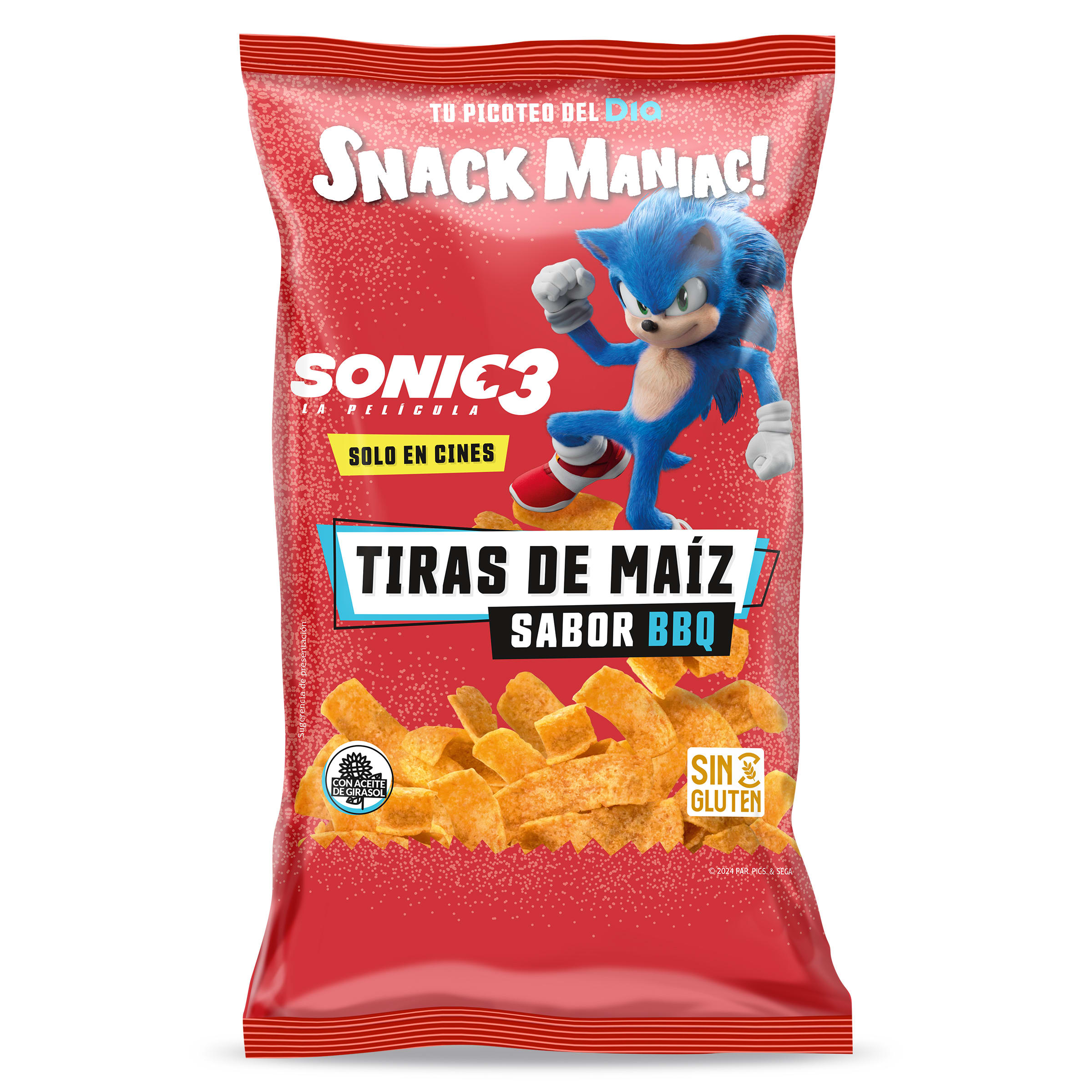 Tiras de maíz Sonic Snack Maniac de Dia bolsa 150 g