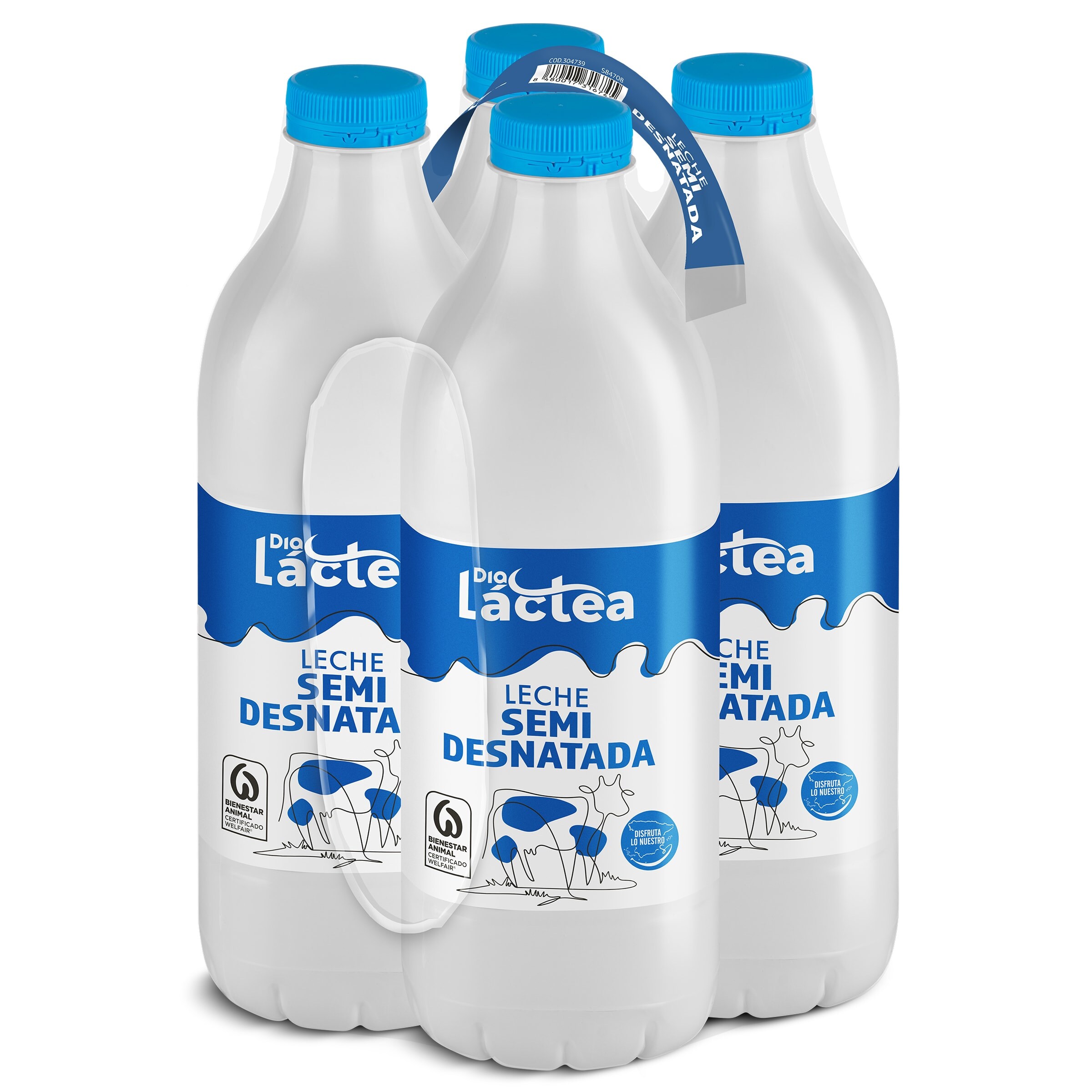 Leche semidesnatada Dia Láctea pack 6 x 1 L