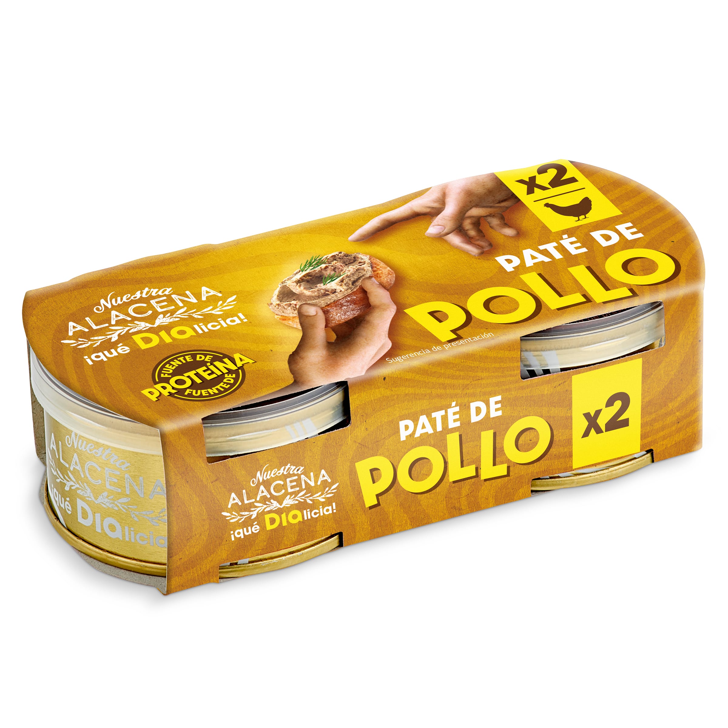 Paté de pollo Nuestra Alacena de Dia pack 2 x 78 g