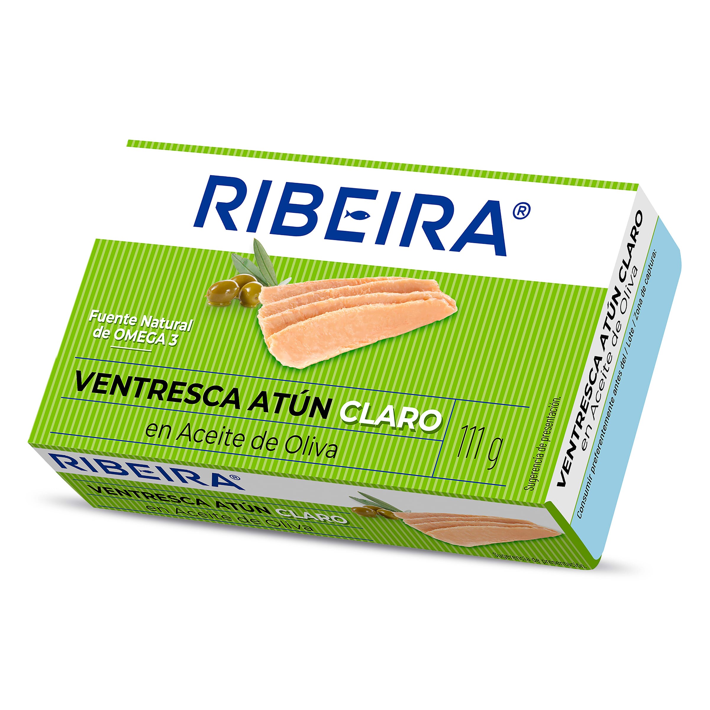 Ventresca de atún claro en aceite de oliva Ribeira lata 73 g