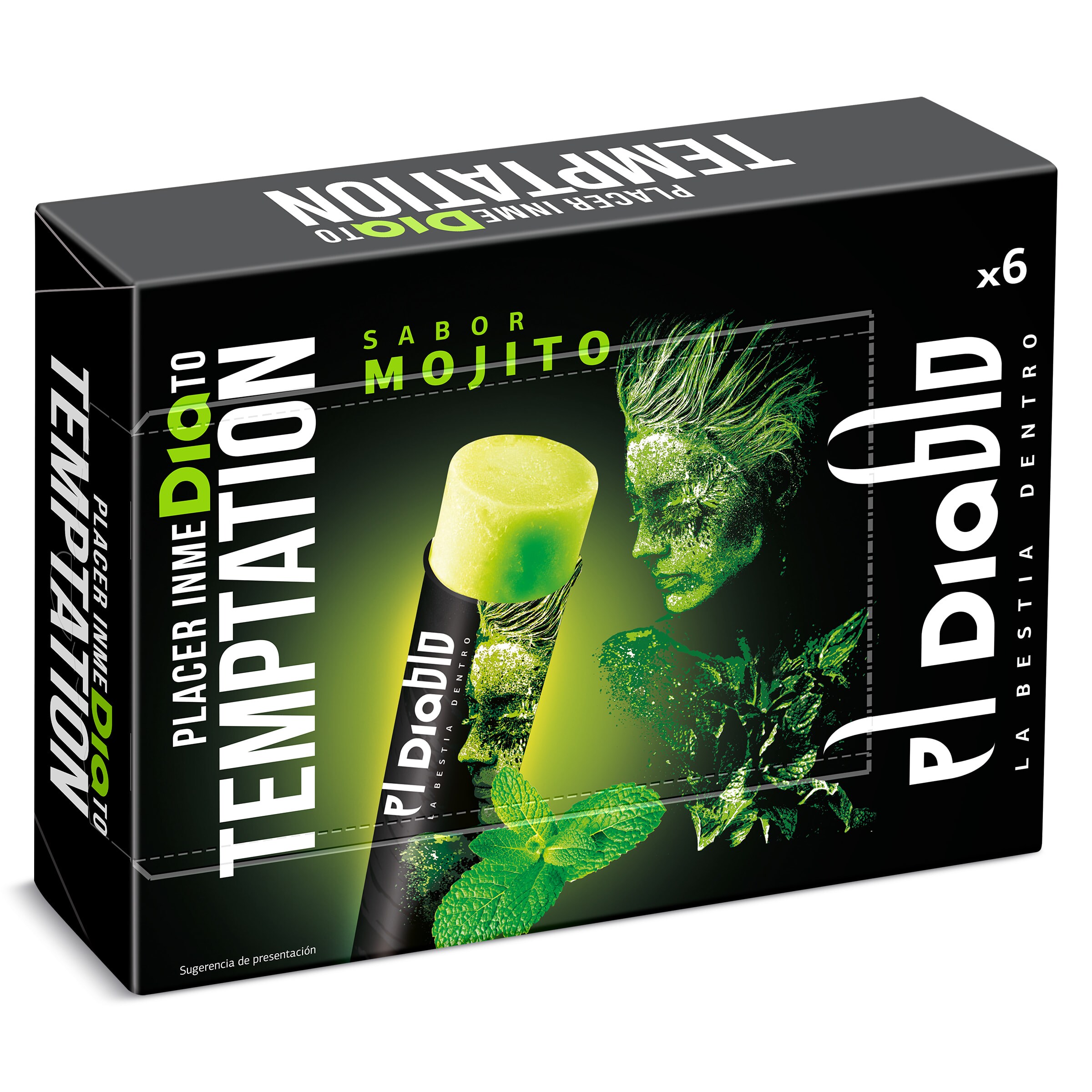 Helado sabor mojito 6 unidades Temptation de Dia caja 672 g