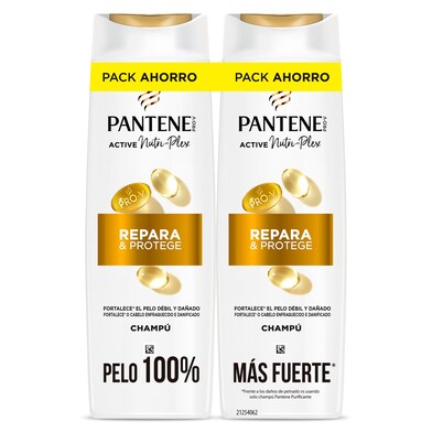Champú repara y protege cabello dañado Pantene pack 2 x 325 ml-0 Champú repara y protege cabello dañado Pantene pack 2 x 325 ml-0